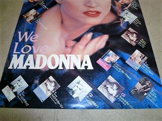 MADONNA - We love madonna : 1985 JAPAN PROMO Poster : very rare / Like A Virgin 5