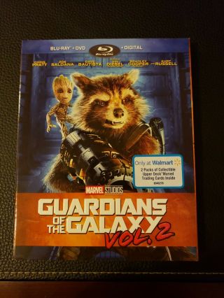 Guardians Of The Galaxy Vol.  2 Blu - Ray/dvd No Digital Rare Groot & Rocket Slip