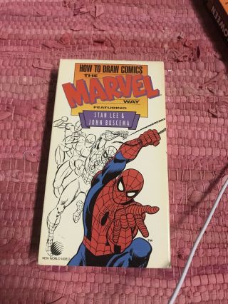 How To Draw Comics The Marvel Way Vhs Stan Lee Comic Book Spider Man Rare