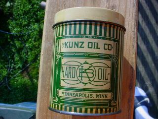 Vintage Rare Kunz Oil Co.  1 Lb Grease Oil Tin Can Sinclair Minneapolis Minn