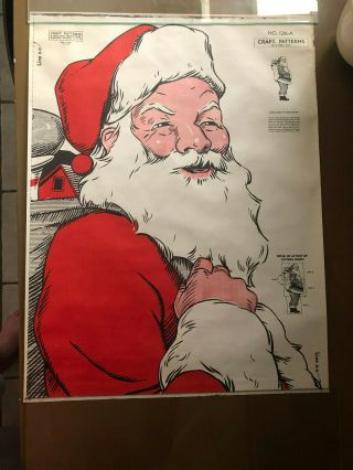 A.  Neely Hall Craft Pattern No.  1216 - Santa,  Life - Size In Color 5 