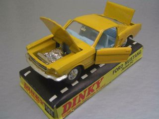 Dinky Toys 161 Ford Mustang Fastback 2,  2 In Rare Yellow 1/43 Scale Mib