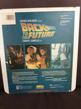 Back To The Future CED RCA Videodisc RARE HTF 3