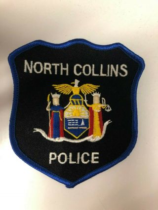 Old And Rare North Collins York Police Patch - Cheesecloth