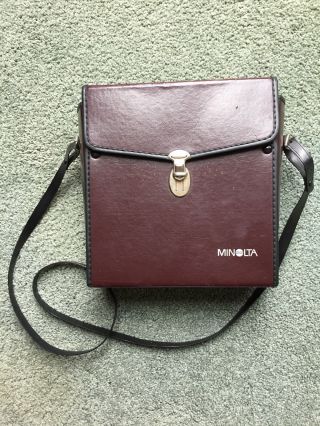 Vintage Minolta Japan Camera/lens Binocular Case Bag With Adjustable Strap Rare