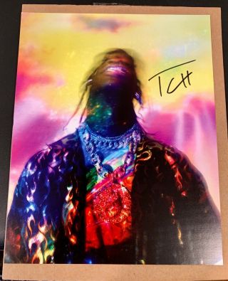 Travis Scott Astroworld Signed Lithograph Autograph 8x10 Rare