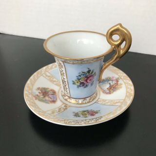 Vintage Rare China Made In Occupied Japan Demitasse Tea Cup And Saucer