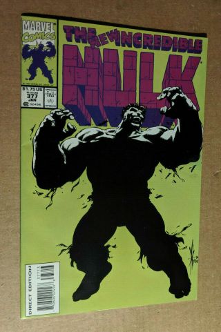 Incredible Hulk 377 Rare 3rd Print 1st Appearance Of Professor Hulk 8.  0 - 8.  5