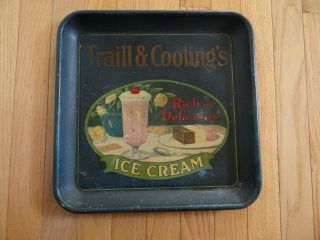 Rare 1925 Trail & Coolings Ice Cream Advertising Serving Tray American Art 6