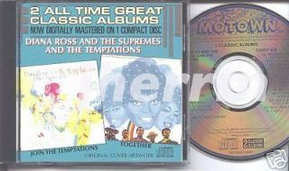 Diana Ross Supremes Temptations Rare 2on1 Cd Motown