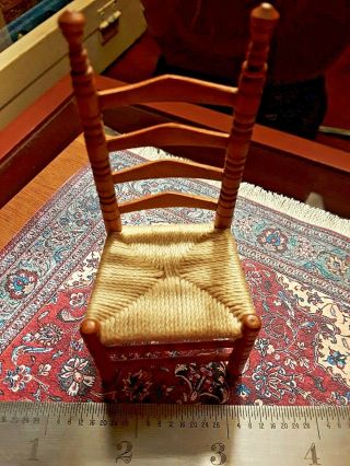 ONE OF A KIND SHAKER CHAIR,  RARE ARTIST SIGNED,  DOLL HOUSE SIZE 1:12 scale 3