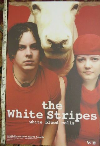 Very Rare White Stripes Meg & Jack White 2 Sided Promo Poster