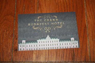 The Grand Budapest Hotel Wes Anderson Movie Rare Postcard From Gallery 1988
