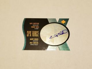 1997 Upper Deck Sp Spx Force Autographed By Gary Sheffield 36 / 100 Rare