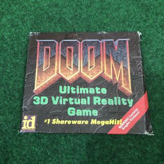 Doom 1993 Shareware 3.  5 " Floppy Disk Pc Vintage Game Very Rare Gold Medallion