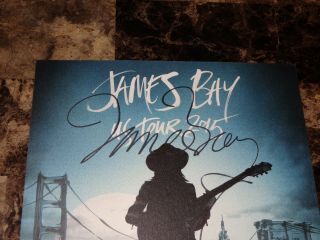 James Bay Rare Authentic Hand Signed Autographed 2015 Tour Lithograph Poster 2