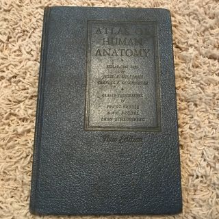 Atlas Of Human Anatomy Textbook Rare,  Barnes & Noble York 1942 Frohse Brodel
