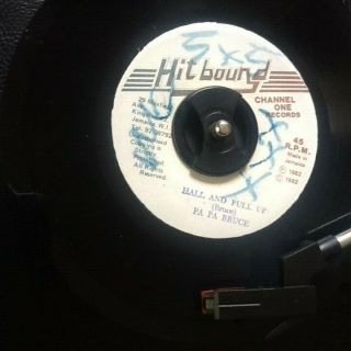Vp Reggae Artist " Pa Pa Bruce " ‎presents " Hall And Pull Up " Records Vinyl Rare