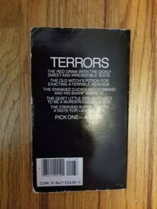 Terrors Charles L.  Grant (1982,  1st ed) RARE PB CLASSIC HORROR FEAR 2