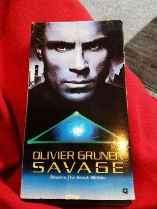 Savage Rare Vhs Not On U.  S.  Dvd 1995 Olivier Gruner Sci - Fi Time Travel Action