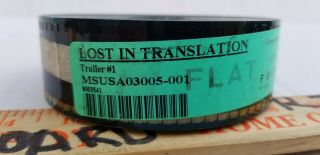 Bill Murray in LOST IN TRANSLATION Movie AUTHENTIC 35mm FILM TRAILER Teaser RARE 2