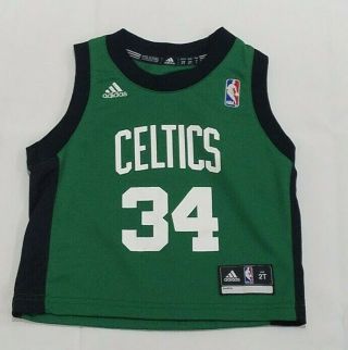 Boston Celtics Paul Pierce Adidas 34 Toddler Jersey 2t Green Baby Rare Vintage