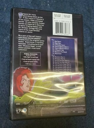 Rare X - Men Animated Series Volume 2 The Phoenix Saga DVD 2009 2 - Disc Set 1990s 6