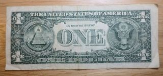 2009 Rare F Series $1 One Dollar Bill FRN Star Note Very Low Serial Number Poker 3