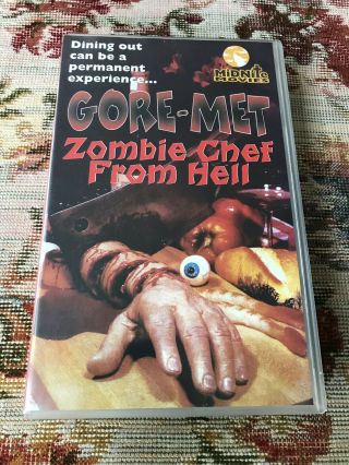 Goremet Zombie Chef From Hell Vhs Rare Horror Zombies Gore - Met Midnite Pal