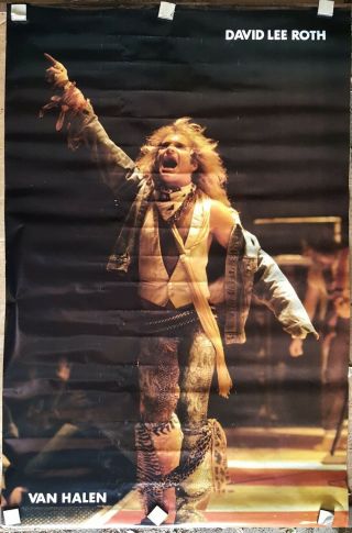 Van Halen David Lee Roth Stage Poster 1983 Approx 23 X 35 Rare