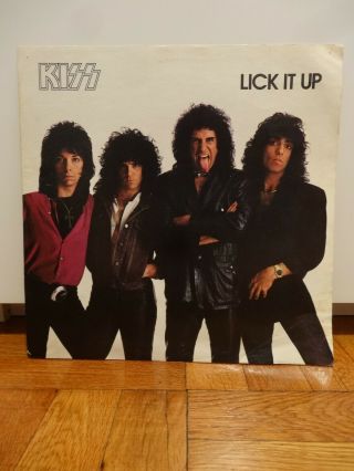 Vintage & Rare Kiss 12x12 Lick It Up Rock Music Band Album Record Promo Poster