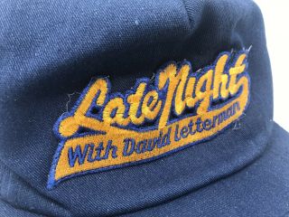 Late Night With David Letterman Cap Hat Rare Htf