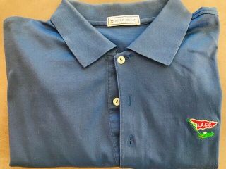 Los Angeles Country Club Golf Shirt - Xl.  Blue.  Very Rare.