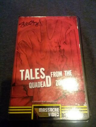 Tales From The Quadead Zone Rare Chester Turner Big Box Vhs Signed Massacre Vid