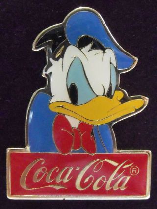 1986 Disney Coke Anniversary Coca Cola Donald Duck Superstars Le 1000 Pin Rare