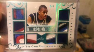 2018 Leaf In The Game Allen Iverson Fantastic Fabrics 8x Tag Patch 2/6 Rare