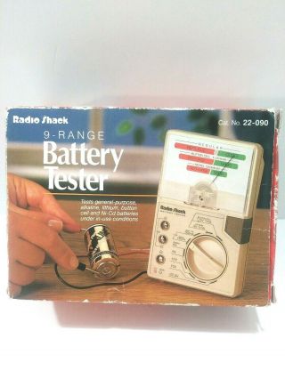 Rare Vintage - Radioshack 22 - 090 / 9 - Range Battery Tester Collectible