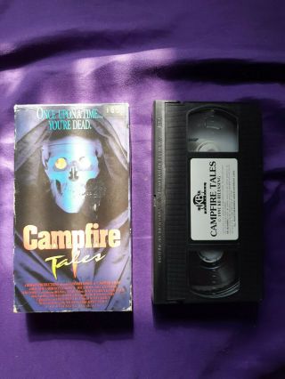 Campfire Tales 1991 Vhs (ex - Rental) Horror Oop Extremely Rare (kb Releasing)