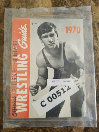 1970 Official Collegiate Wrestling Guide - Dan Gable Cover Rare