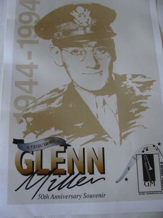 Glenn Miller Poster Ltd Edition England  Rare 50th Anniversary Last One