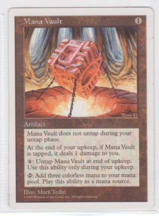 Magic: The Gathering Mtg Fifth Edition " Mana Vault " Nm (a) X1 1x