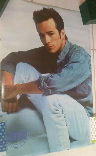1991 Starmakers Osp Luke Perry 90210 Actor Never Opened Poster Rare