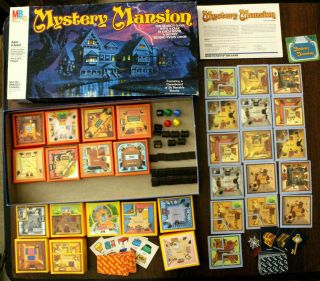 Rare Vintage 1984 Mystery Mansion Milton Bradley Horror Board Game