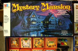 RARE VINTAGE 1984 Mystery Mansion Milton Bradley Horror Board Game 2