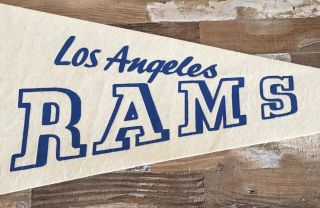 Vintage Los Angeles Rams Full Size NFL Football Pennant Rare 1967 Single Bar 4