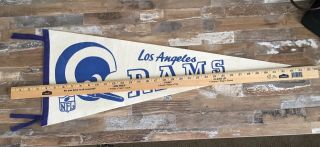 Vintage Los Angeles Rams Full Size NFL Football Pennant Rare 1967 Single Bar 5