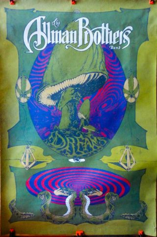 Rare Allman Brothers “dreams” Promo Poster – 1989