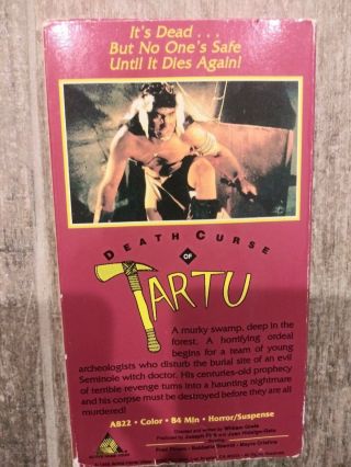 Death Curse of Tartu - (VHS,  1988) Rare 2