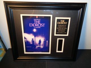Rare The Movie " The Exorcist " Art Work L.  E.  8/500 W/ A Piece Of Film