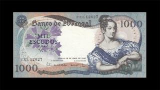 1967 Bank Of Portugal 1000 Escudos Rare ( (gem Unc))